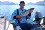 Jim with a nice 9 pounder caught on an AC Plug...